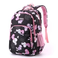Sac à dos ergonomique noir et rose pour filles avec motifs lapins de dessins animés - Bleu foncé