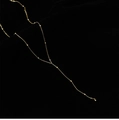 Elegante vergoldete geometrische Lariat-Halskette mit feinen Perlen auf einer edlen Kette - Gold