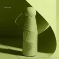Mini five-fold matcha green sun umbrella with UV coating and portable capsule design - With Capsule Box / 6 Ribs Thickened Black Glue / Matcha Green