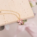 Four-Heart Petal Flower Pink Zirconia Style (7#)