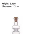 Miniature pear-shaped glass bottle with cork stopper, 2.4cm height and 1.7cm diameter - Small Vase