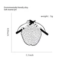 Macro view of brain shaped brooch with dimensions 0.9 by 1.1 inch in eco alloy - Brain Weaving (CC193)