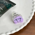 Süße lila Mini-Haarklammer mit Cartoon-Ausdruck und Muschel-Design aus Acryl - Einsiedlerkrebs-2.4cm