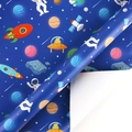 Thick cartoon space wrapping paper featuring astronauts and rockets for kids' birthday gifts - Style 1: Space Astronaut
