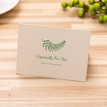Greeting card with green leaves print and 'Especially For You' text on wooden desk - Especially For You / Single Card
