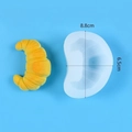 Stampo in silicone per croissant per pasticceria e artigianato con modello finito - Croissant-50-2961-D / Bianco Traslucido