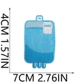 Detailed size view of an embroidered blue IV bag patch showing height and width measurements - No.14 IV Bag