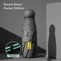 Dreamy black pocket sun umbrella with UPF50+ protection and fiber double-keel frame - Dreamy Black (Double Keel)