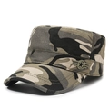 Casquette camouflage pour hommes avec motif jungle et badge métallique d'étoile ailée - Camouflage