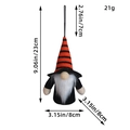 Gnomo di Halloween con cappello a righe arancioni e nere, decorazione da 23 cm - Arancione