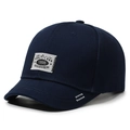 Casquette de baseball bleu marine avec écusson rétro 1998 et coutures blanches - Bleu marine