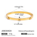 Gold stainless steel cherry bangle with crystals, waterproof and hypoallergenic finish - Cherry Charm Bangle