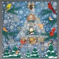 Christmas window stickers set with realistic birds snowflakes and vintage lanterns - Set of 9-BQ(562-570)