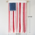 Independence Day tassel banner with American flag stars and stripes for wall decor - Regular Style (Without Wood Stick)
