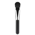 Pincel para mascarilla facial con cerdas suaves negras y virola plateada para el rostro - Tubo de Plata Negro