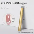 Golden cylindrical cat-eye nail magnet wand for DIY manicure 8.8x0.9cm size - CT-28 Golden Fairy Wand Magnet