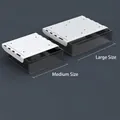 Under desk storage drawers in transparent black, set of medium and large organizers - Transparent Black / Flat / Set of 2(M+L)