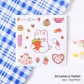 Waterproof 10x10cm strawberry rabbit cartoon stickers for PET thermal cups and scrapbooks - Strawberry Rabbit [10*10cm]