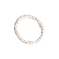 Single pure white 22 momme mulberry silk scrunchie in XS size with natural satin texture - XS Extra Small / White