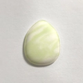 Mini drop-shaped finger cushion puff with light green marble texture design - Bulk/Loose Packaging / Cyan and White Marble
