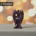 1,5 Zoll Amethyst Schutzengel Figur aus poliertem lila Naturkristall für Dekoration - Amethyst / 1,5 Zoll