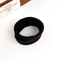 Elastisches schwarzes Stoff-Haargummi im Morandi-Stil, nahtloser Haarschmuck - Schwarz