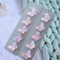 Detalle de un set de 10 pinzas para el pelo de mariposa en resina de color degradado - 2# Pinzas de Mariposa Grandes - Juego de 10