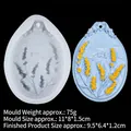 Moule en silicone blé et château pour pendentifs aromathérapie et décoration de gâteaux - Style Pastoral Blé (17-238) / Vert foncé