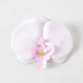 Testa di orchidea finta rosa chiaro per decorazioni nuziali e accessori per capelli - Seta Rosa Acqua (Grande)