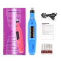 Kit fresa per unghie elettrica blu portatile con cavo USB e punte di levigatura - A106-11 Blu Scuro USB In Scatola