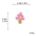 Parche bordado de seta rosa con puntos amarillos, medida 4,3 cm por 5,5 cm - GZ-2749 Seta Triple Azul Claro