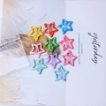 Barrettes à cheveux en forme d'étoile avec pois colorés et une boîte de rangement - Émaillé à pois Unité aléatoire