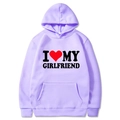 Purple hoodie sweatshirt with I Love My Girlfriend heart print in a gothic style - S / Tops / Light Purple (I ❤️ MY GIRLFRIEND)