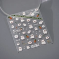 Cute white cartoon sheep and orange carrot nail art stickers for manicure TS-3572 - TS-3073 Sheep - New Relief