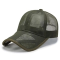 Cappello parasole unisex in rete traspirante verde militare per attività estive - Verde Militare