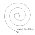 Collana a catena a croce in acciaio inossidabile 304 argento con chiusura 45+5cm - 1.6mm / 45+5cm / Argento