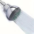 Soffione doccia cromato ad alta pressione con ugelli densi per un getto efficace - Soffione doccia fisso verde