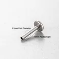 F136 titanium piercing stud variant with 1.2mm gauge and 10mm length silver labret post - Accessory 004-1.2*10mm Internal Tooth Recess Bar / Accessory 004-Titanium 0.9 Thread