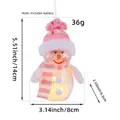 Leuchtender Schneemann-Anhänger mit rosa Strickmütze und LED-Licht, Batterie inklusive - Rosa Strickmütze Schneemann / Rosa
