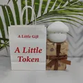 Mushroom silicone night light set with 'A Little Gift' tote bag and vintage gift box - Night Light + A Little Gift Bag + Eiffel Tower Wrap / Yellow