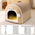Plush brown drawer pet bed with cute cartoon eyes for large dogs and cats, size S to 3XL - S (Up to 3.5kg) / Brown Cartoon Eye House