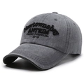 Gorra vintage de algodón lavado gris con bordado negro Newtownabbey 1978 ajustable - Ajustable / Gris