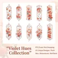 PVC Lesezeichen Rosen-Design mit Goldprägung für Scrapbooking, 10er-Packung - Jin Se (Rosen Blumen)