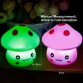 LED mini mushroom night light with cute expressions in green and pink finishes - Glowing Mushroom Light