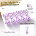 Macro detail of aurora purple magnetic nail stands with iridescent finish for art practice - Japanese Nail Art Practice Tray 04