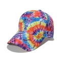 Colorful tie-dye baseball cap with vibrant swirl patterns for street fashion style - M (56-58cm) / Orange Purple Yellow Blue Tie-Dye Style (G)