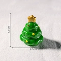 Miniature green Christmas tree figurine with gold star and size details (4.1cm x 3.1cm) - 12# Christmas Tree