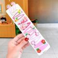 10-piece pink cartoon hair clip set for girls featuring bunnies and flower motifs - 2# Pink Series