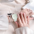 Elegant light green square quartz watch for women with minimalist dial and luxury strap - Light Green Single