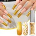 Gel Nail Art glitter oro 04 con pennello per design liner 3D e French tips 8ml - Glitter Oro (04)